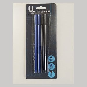 Fineliners black and blue